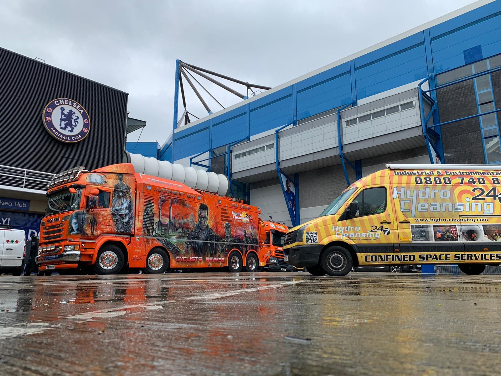 HCL depot with fleet vehicles lined up