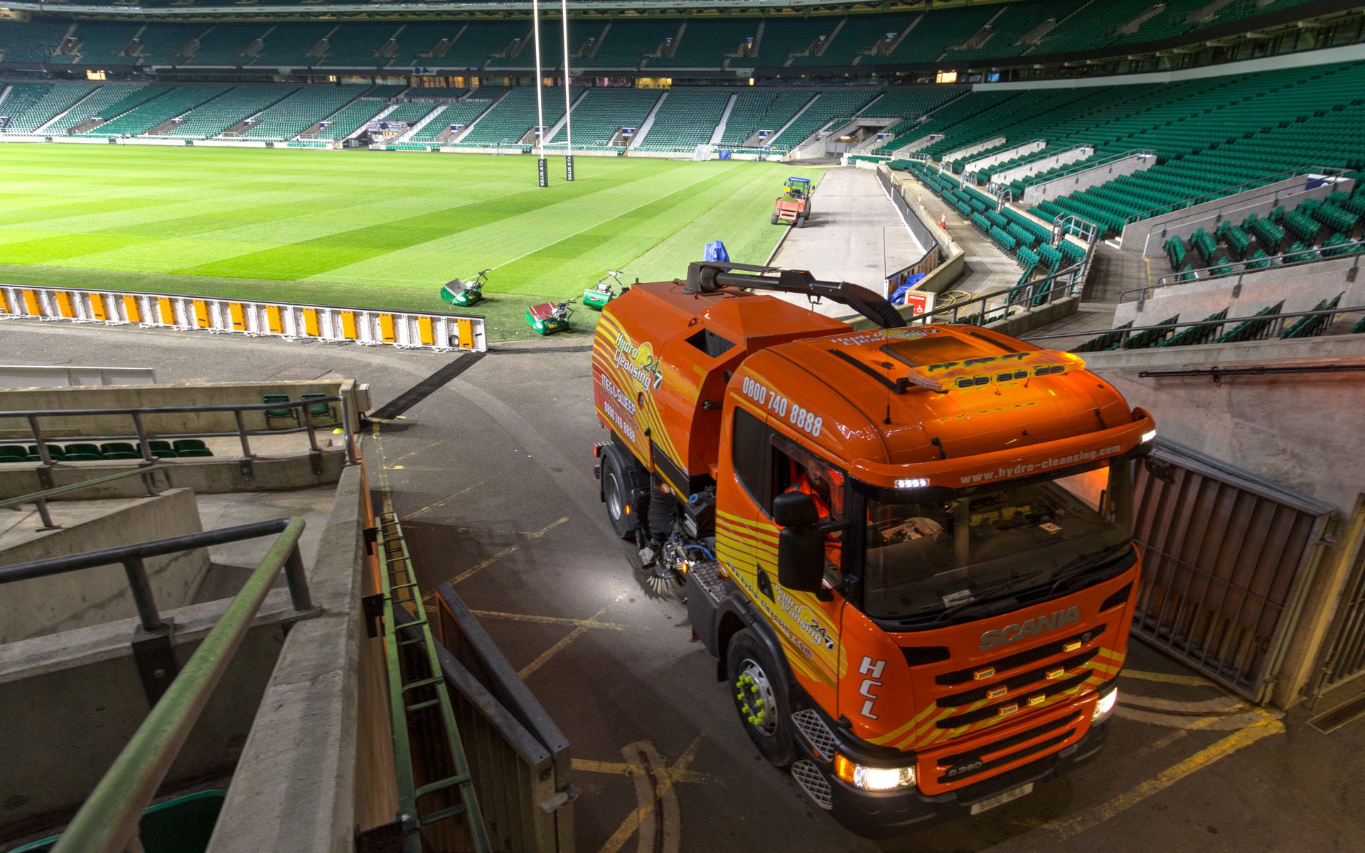 Fleet of Mega-Sweep vehicles ready for deployment