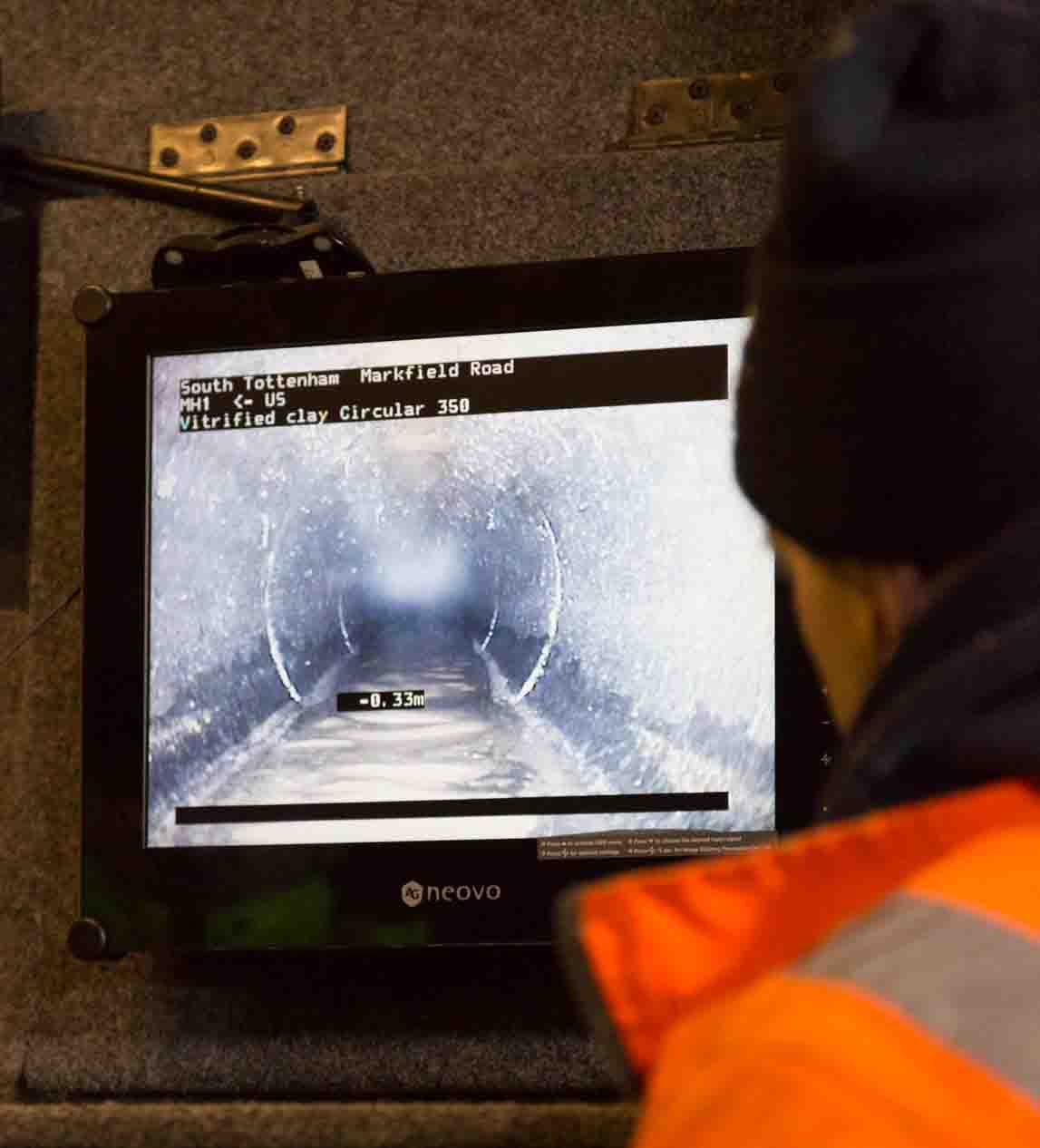 WinCan drain survey report displayed on screen